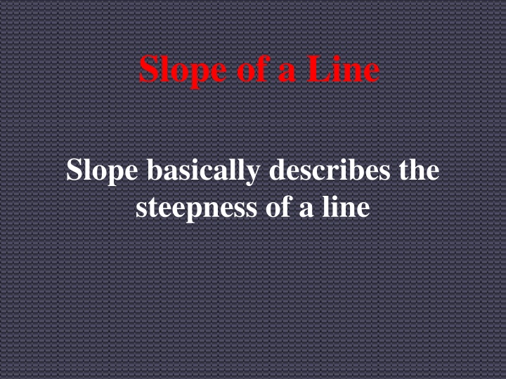 slope of a line