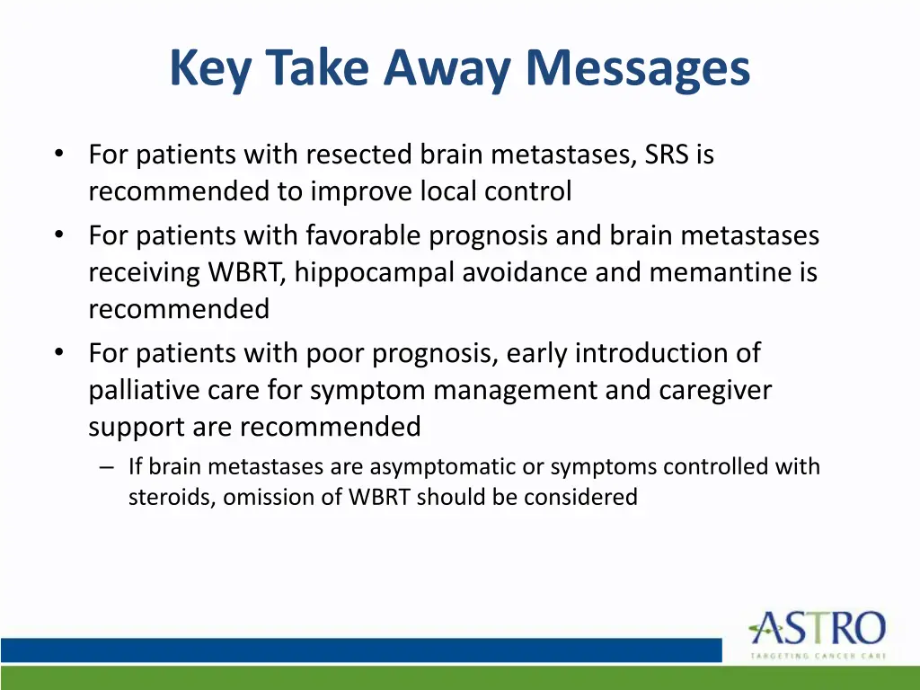 key take away messages 1
