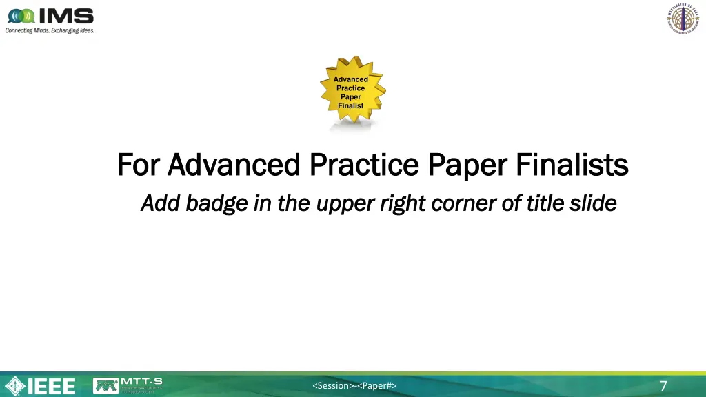advanced practice paper finalist
