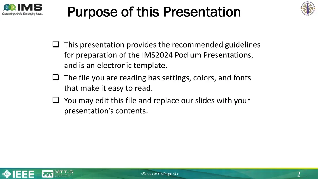 purpose of this presentation purpose of this