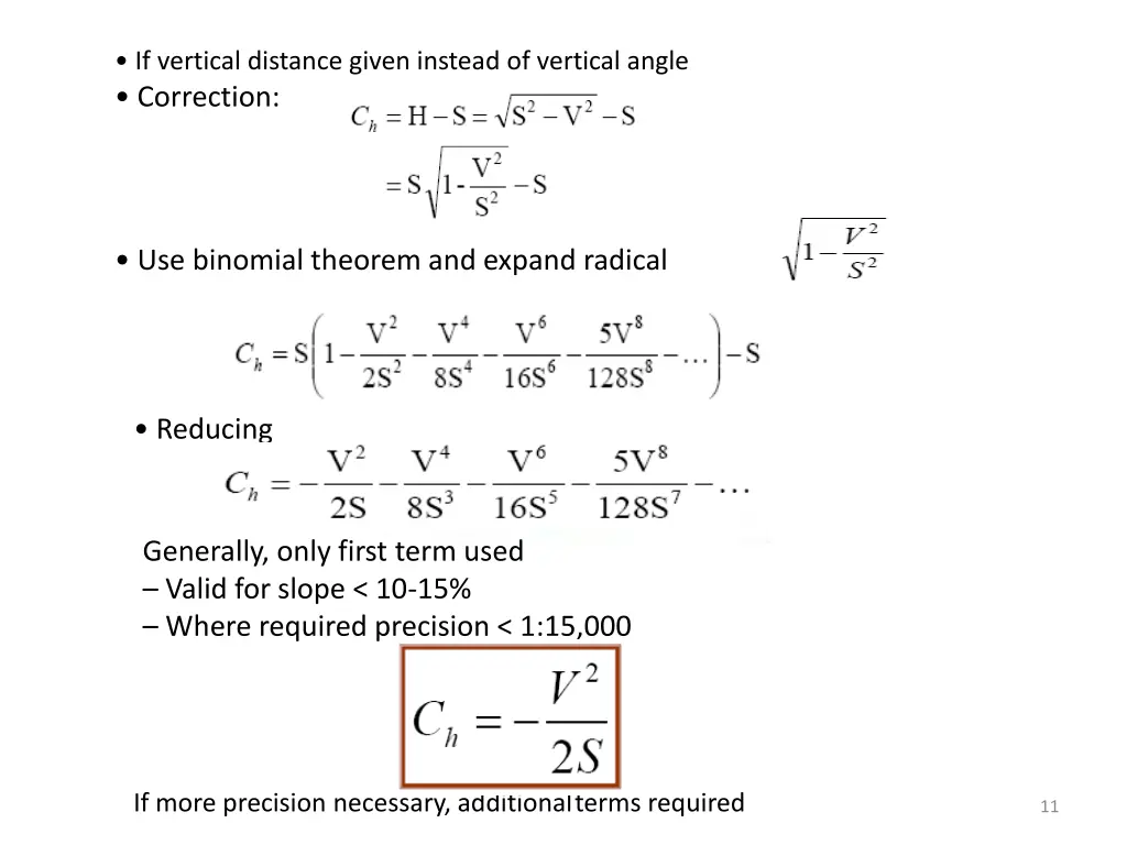 if vertical distance given instead of vertical