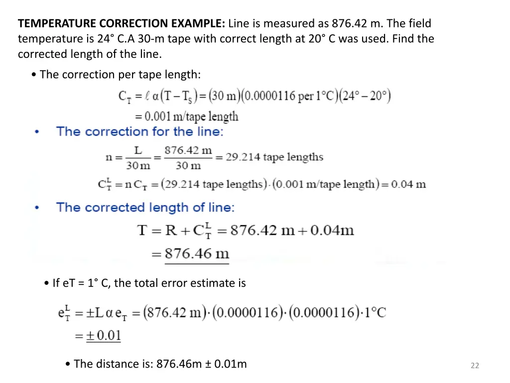 temperature correction example line is measured