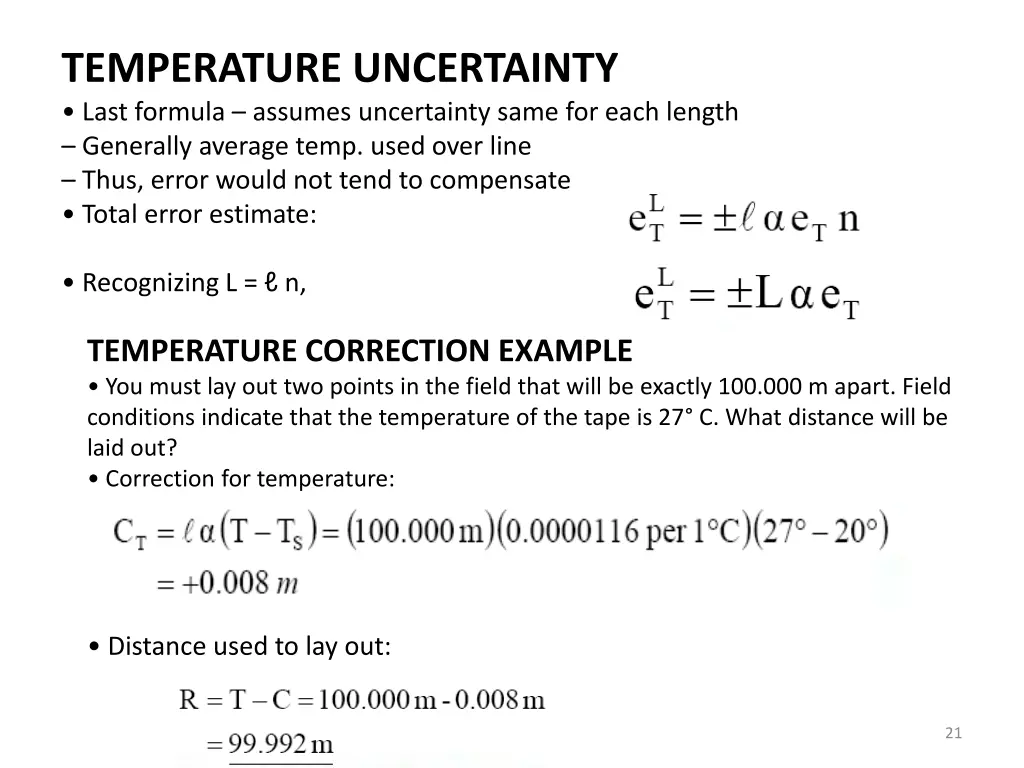 temperature uncertainty last formula assumes