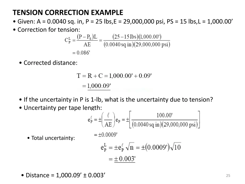 tension correction example given a 0 0040