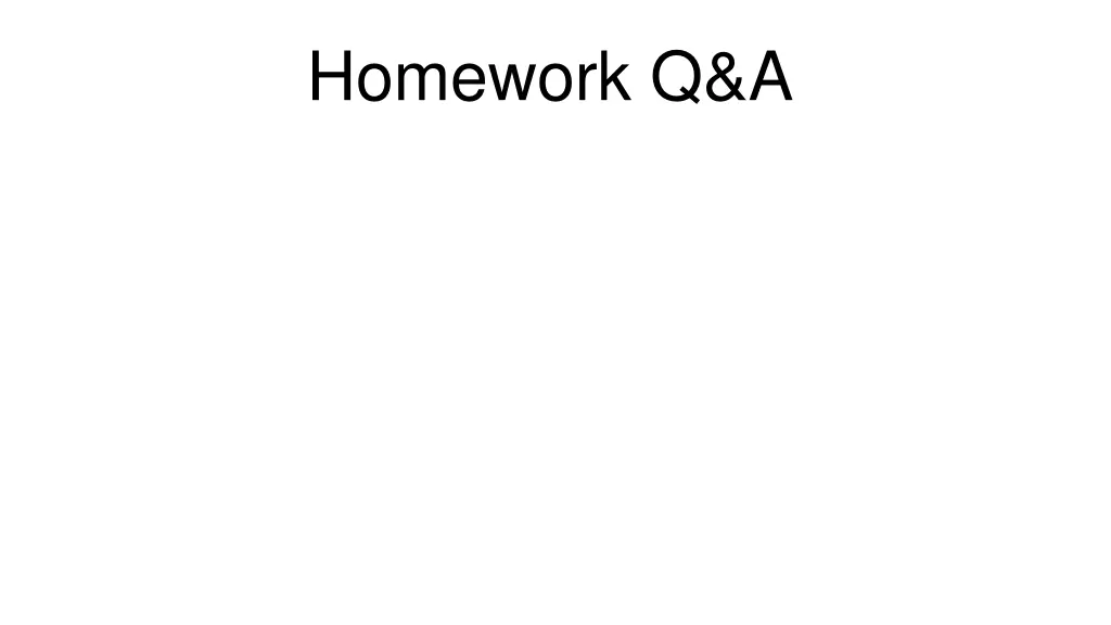 homework q a