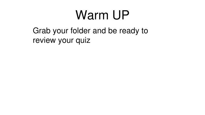 warm up