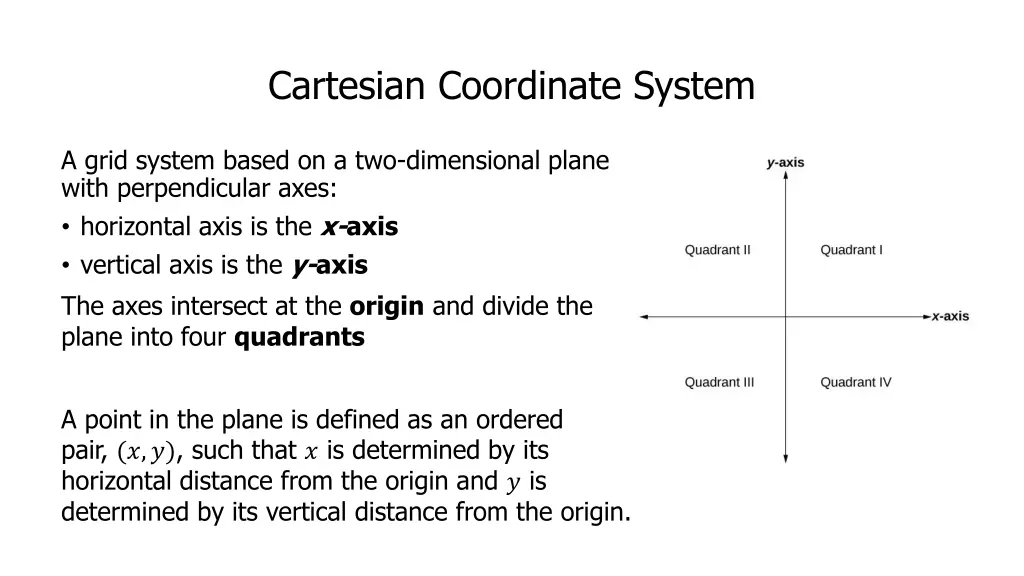 cartesian coordinate system