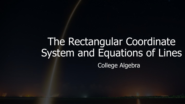 the rectangular coordinate system and equations