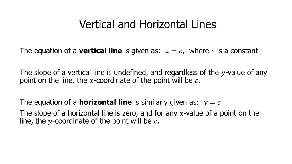 vertical and horizontal lines