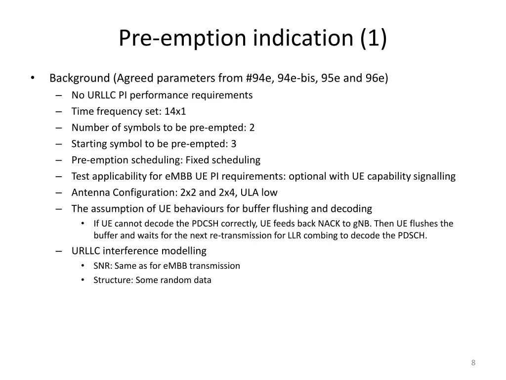 pre emption indication 1