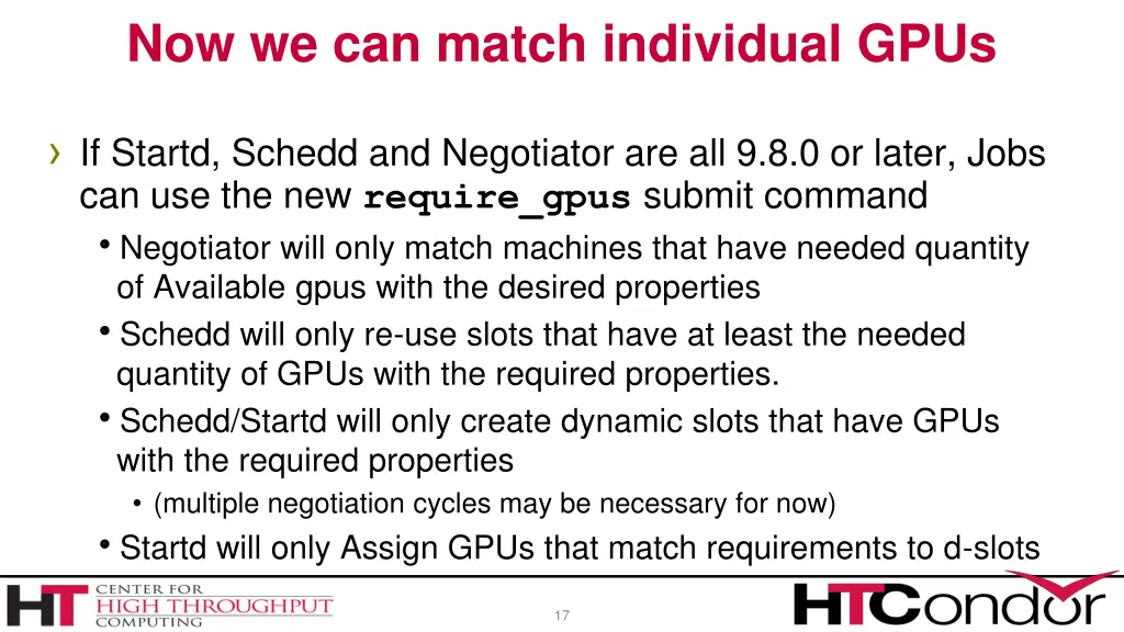 now we can match individual gpus