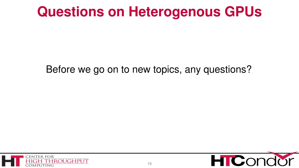questions on heterogenous gpus
