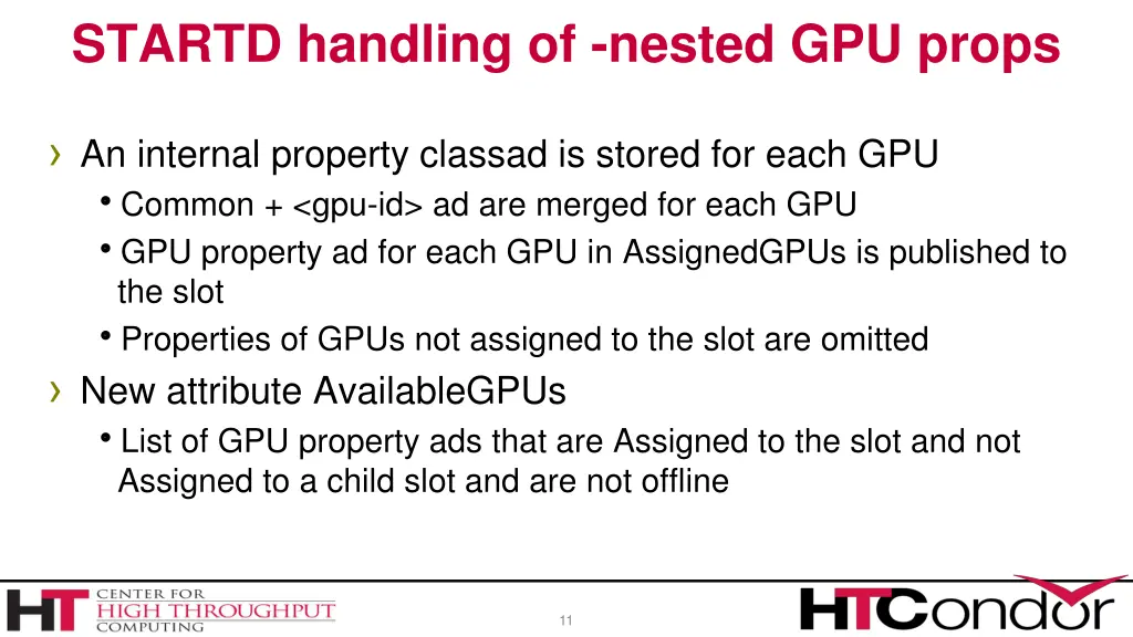 startd handling of nested gpu props