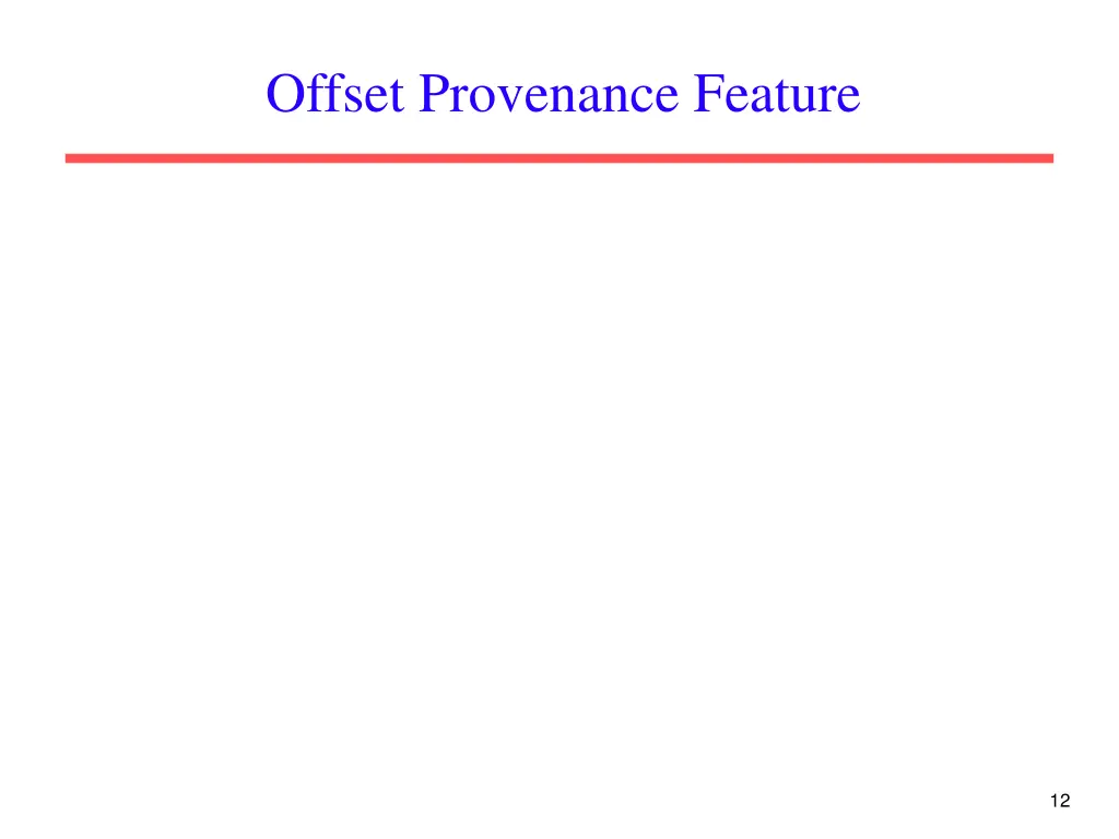 offset provenance feature 1