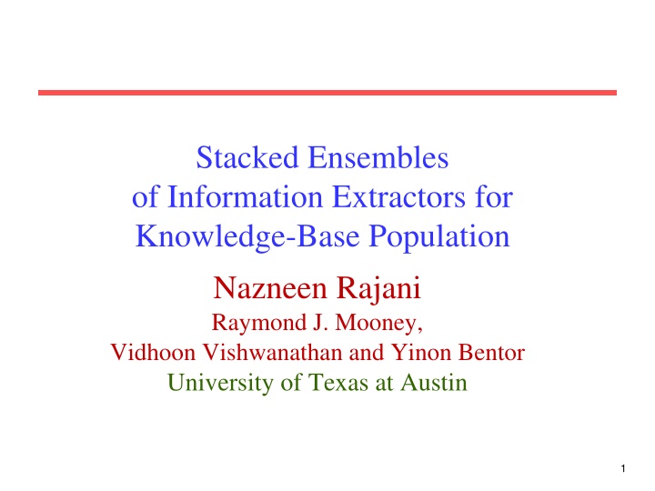 stacked ensembles of information extractors