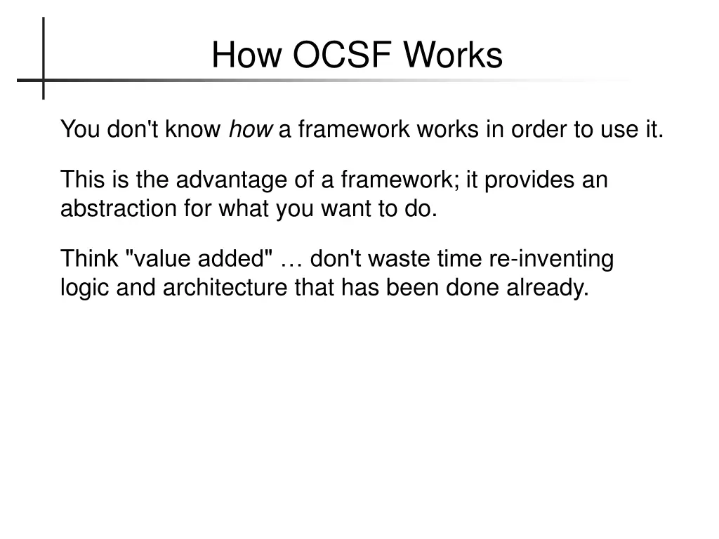 how ocsf works
