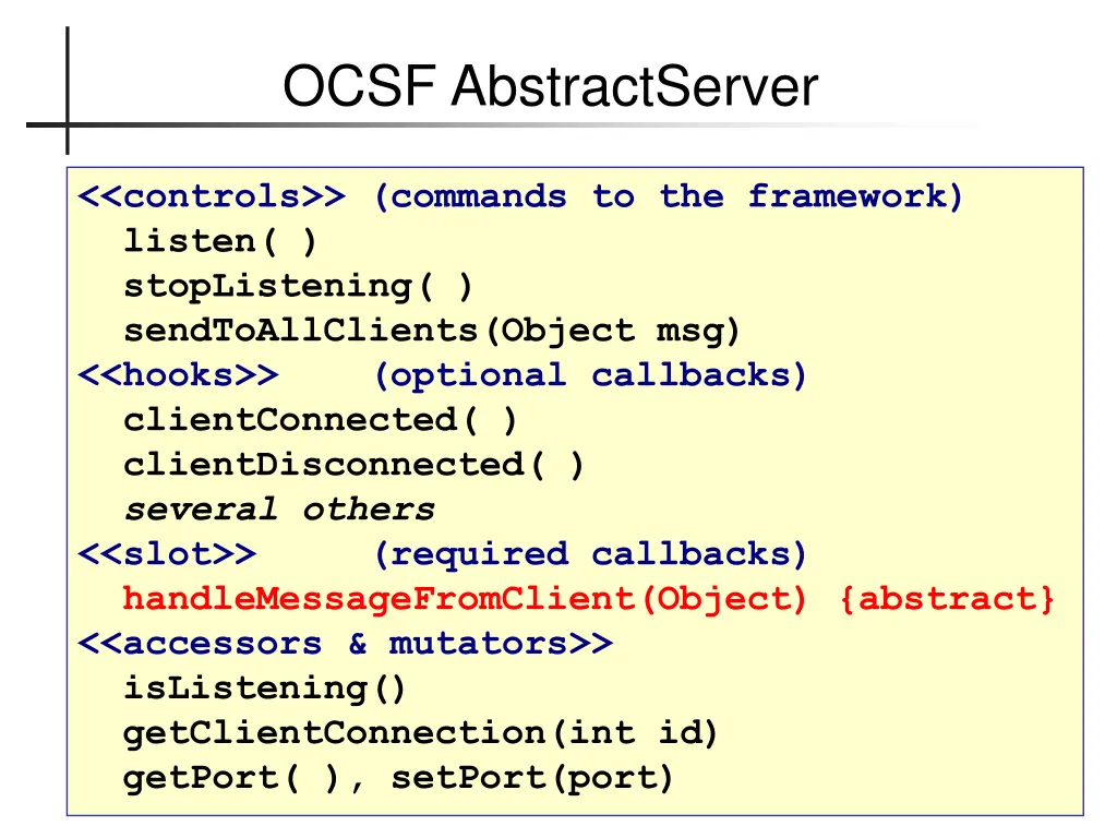 ocsf abstractserver