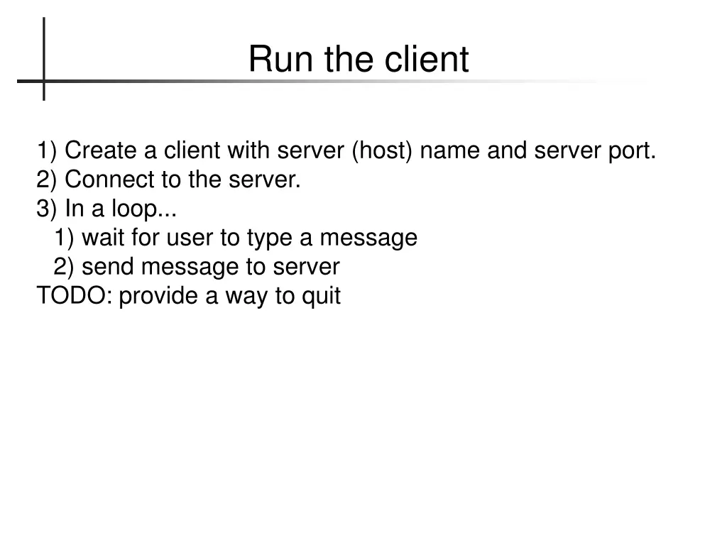 run the client
