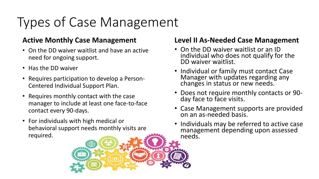 types of case management