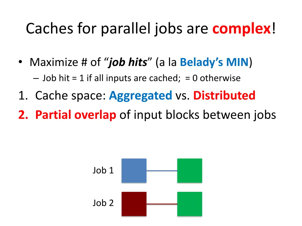 caches for parallel jobs are complex 1
