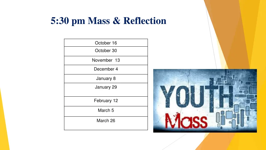 5 30 pm mass reflection