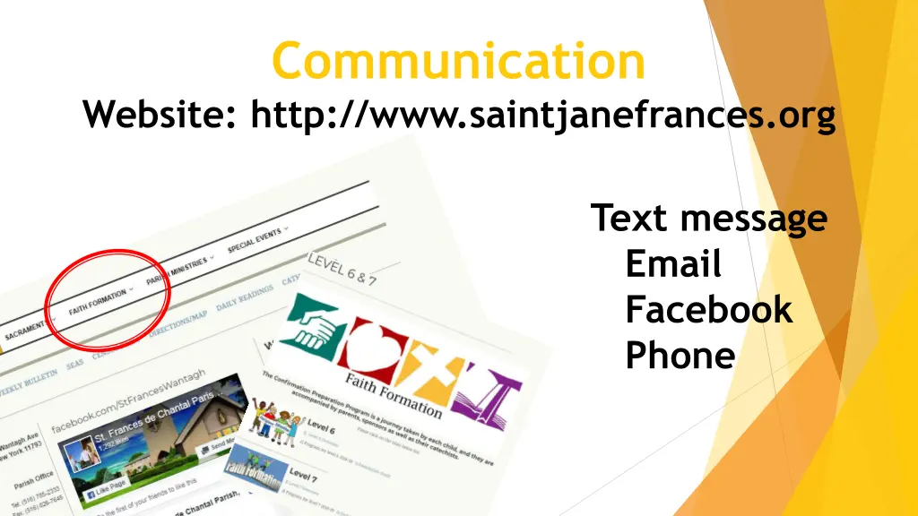 communication website http www saintjanefrances