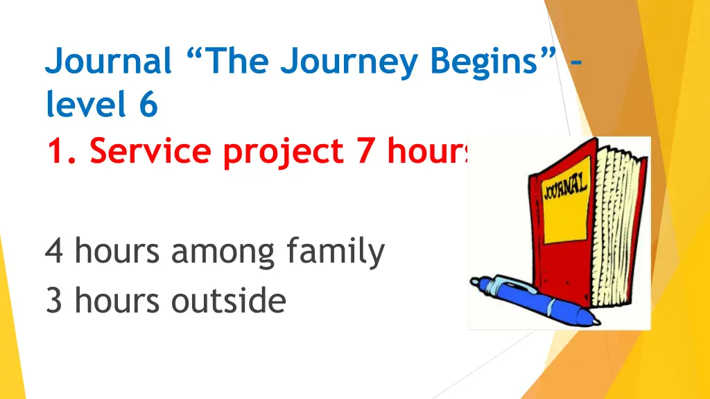 journal the journey begins level 6 1 service