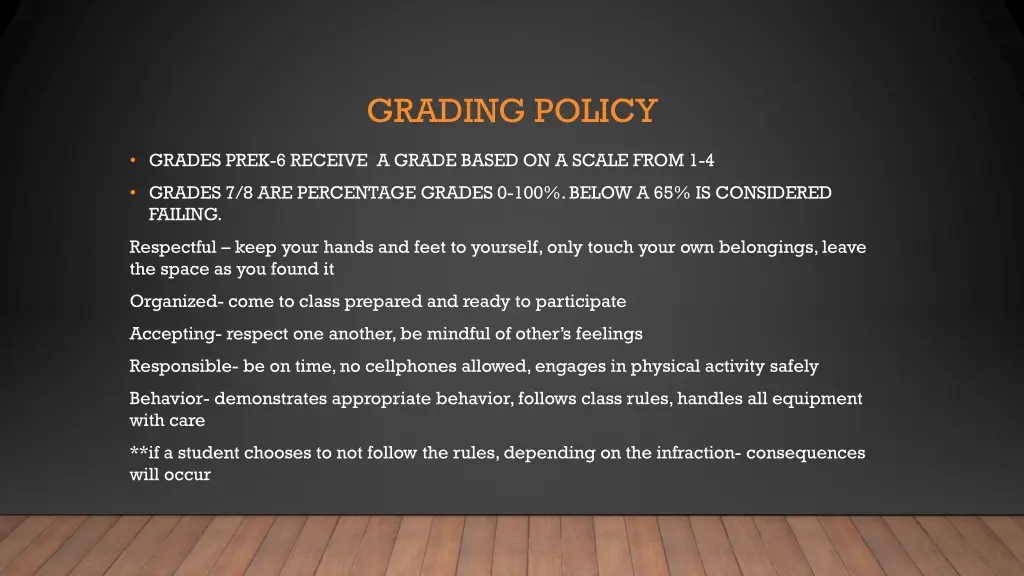 grading policy
