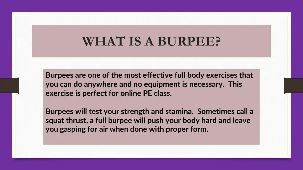 what is a burpee