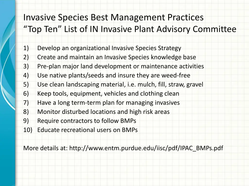 invasive species best management practices