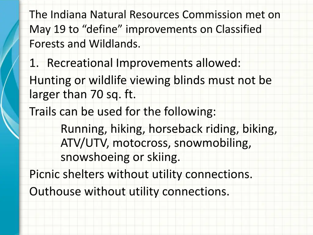 the indiana natural resources commission