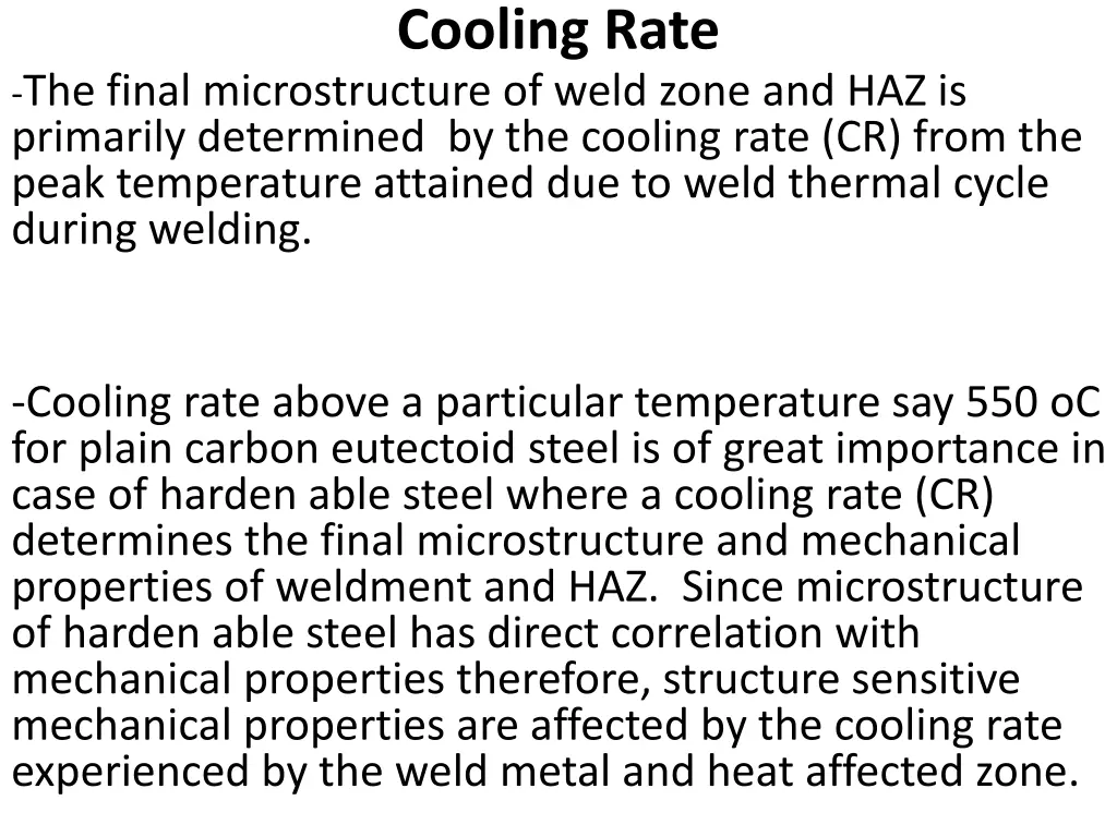 cooling rate