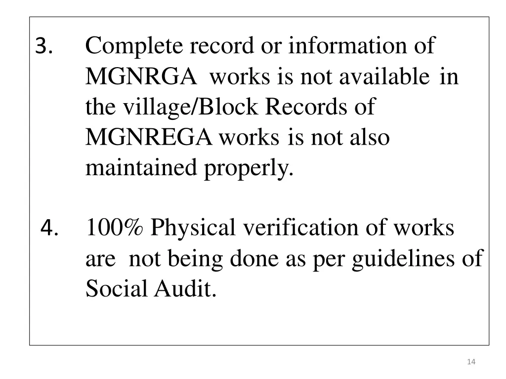 complete record or information of mgnrga works