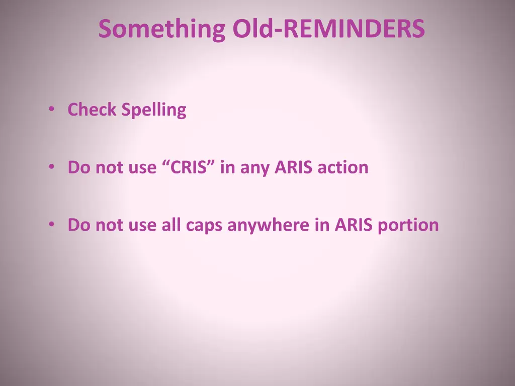 something old reminders