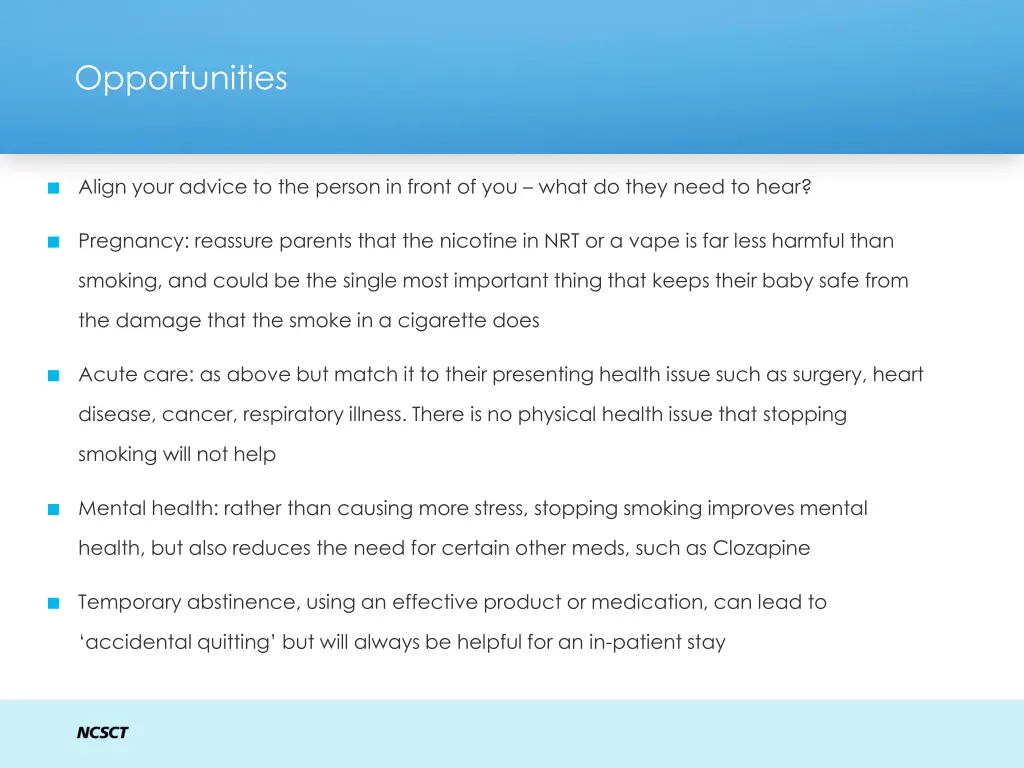 opportunities