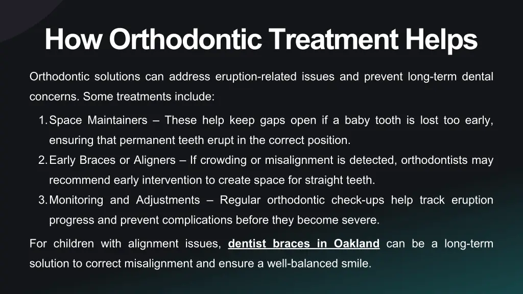 how orthodontic treatment helps