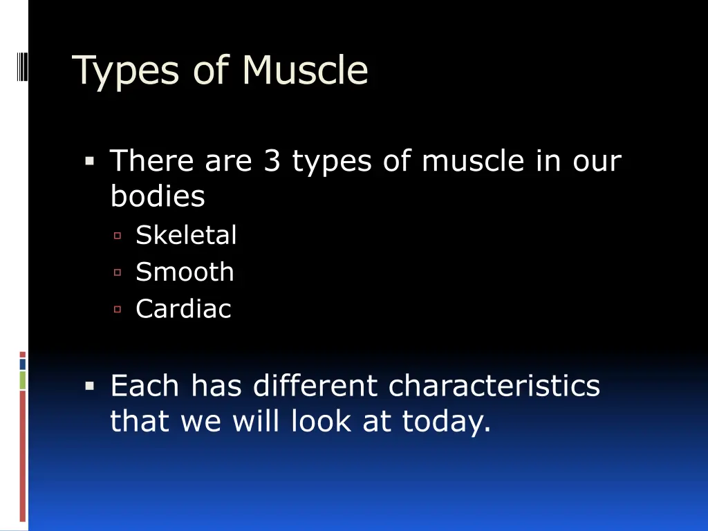types of muscle