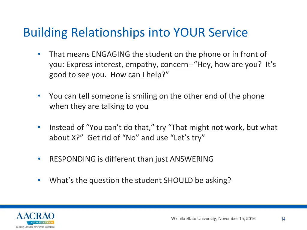 building relationships into your service