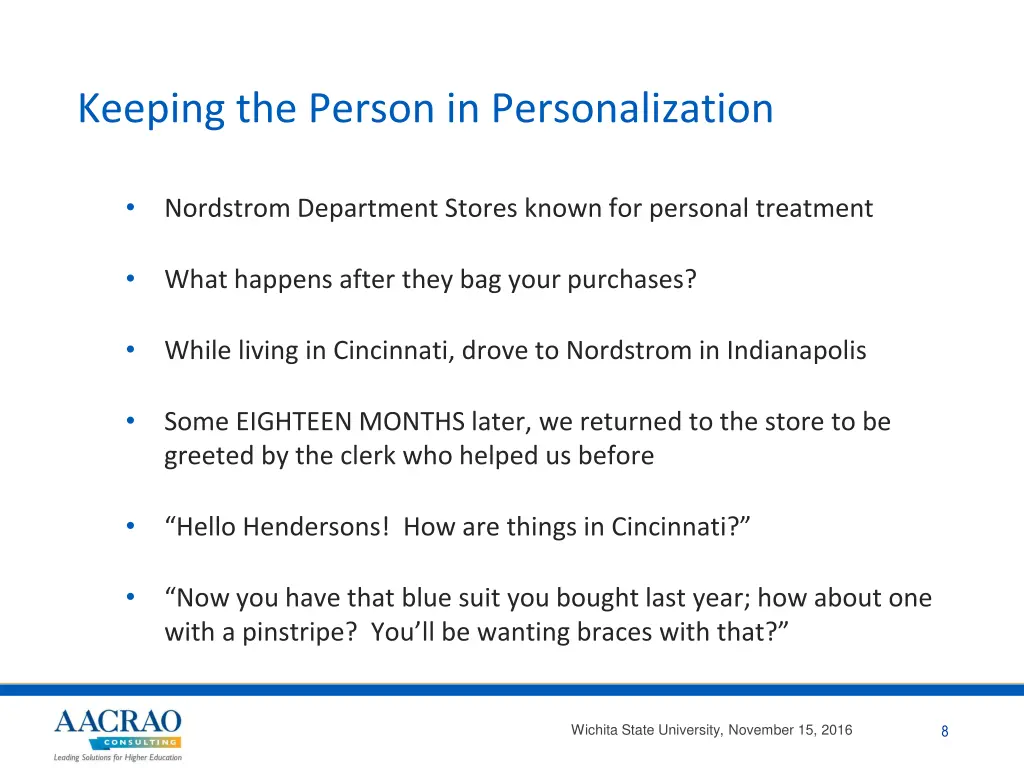 keeping the person in personalization