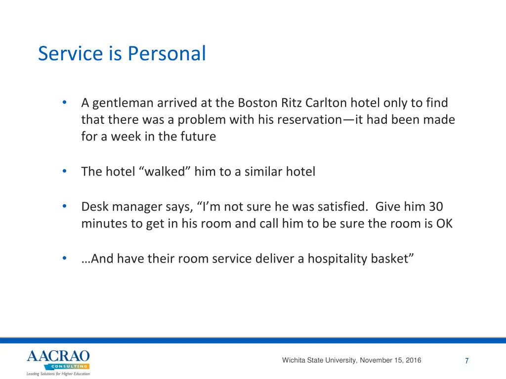service is personal