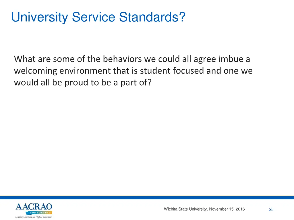 university service standards