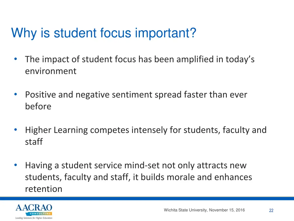 why is student focus important