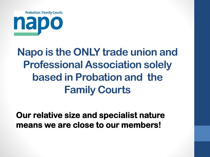 napo is the only trade union and professional