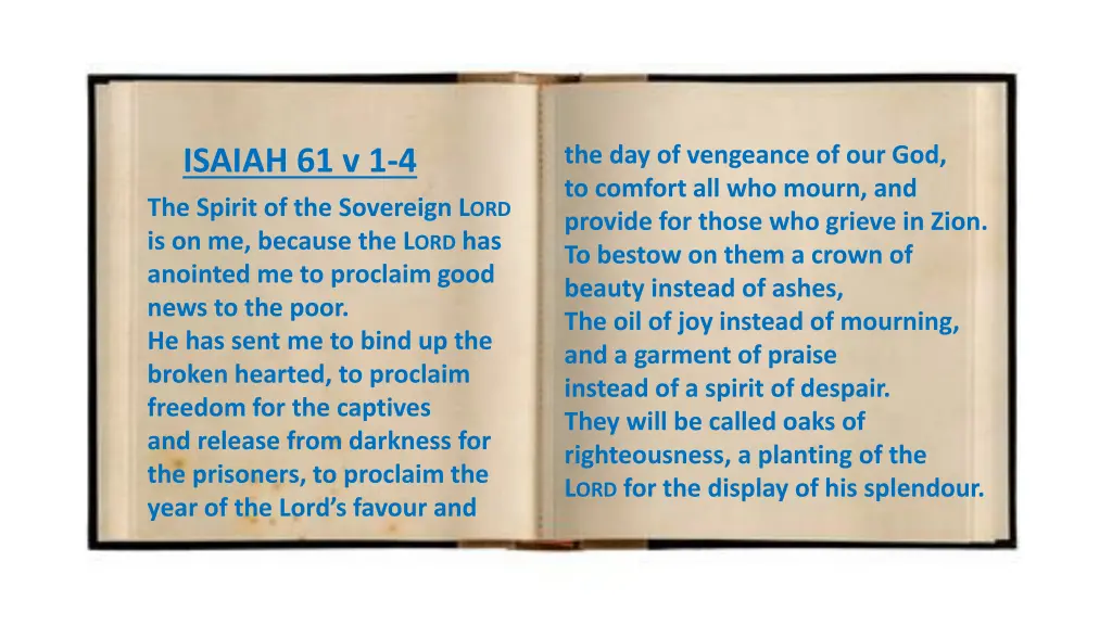 the day of vengeance of our god to comfort