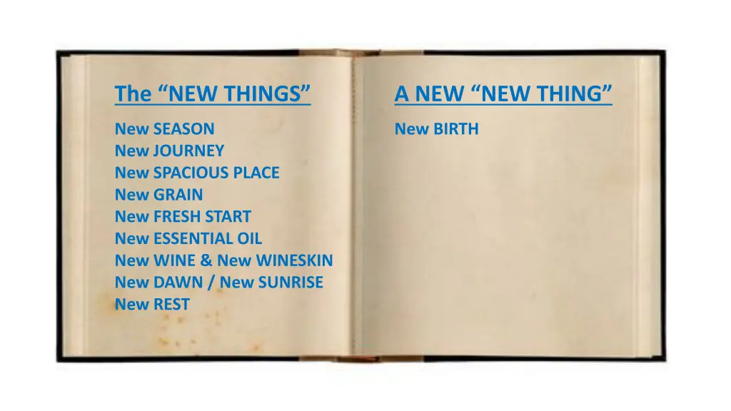 the new things