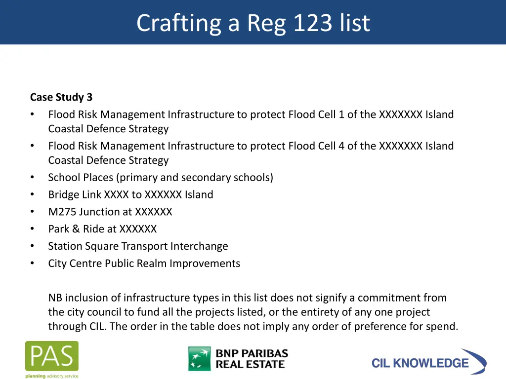 crafting a reg 123 list