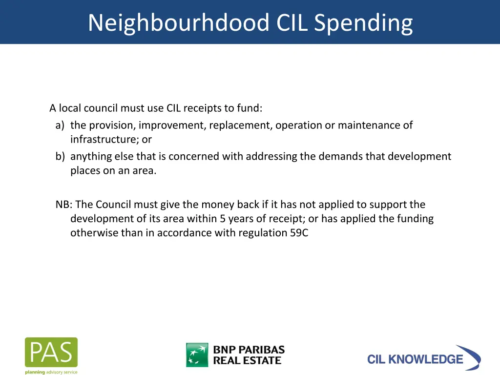 neighbourhdood cil spending