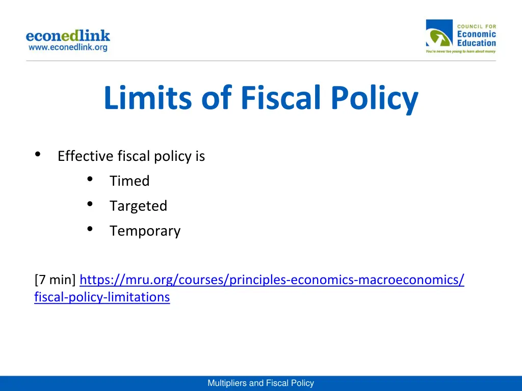 limits of fiscal policy