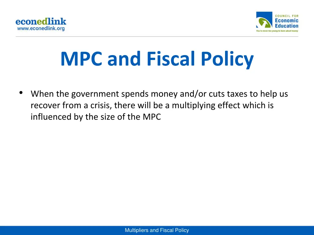 mpc and fiscal policy