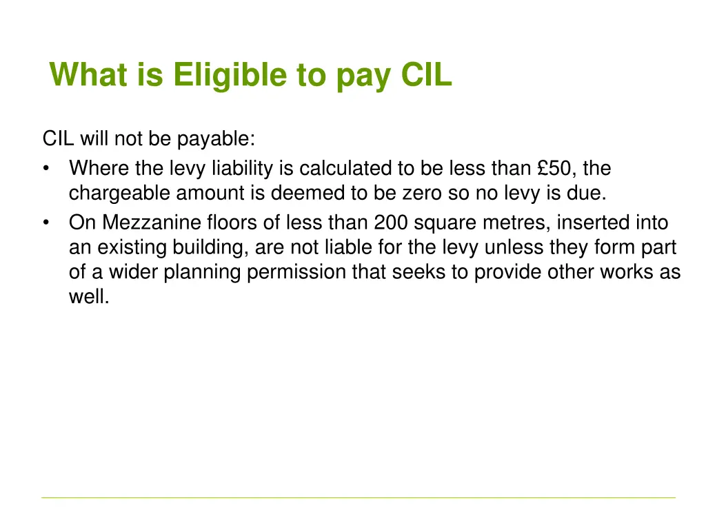 what is eligible to pay cil 2
